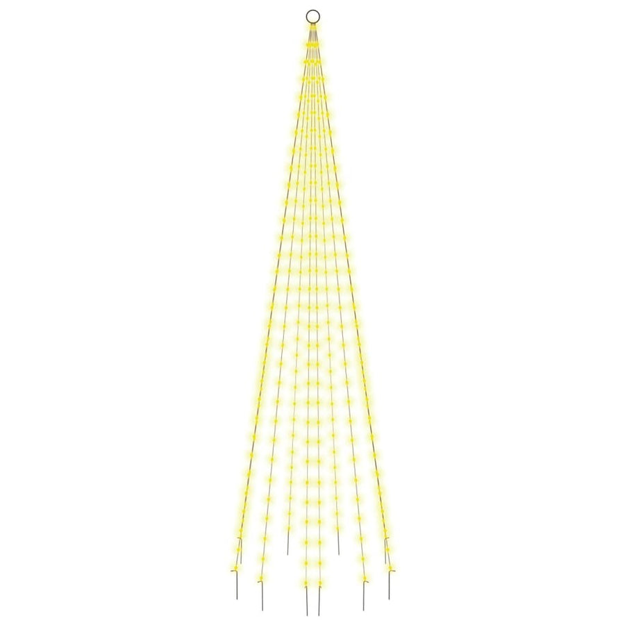 Christmas Tree on Flagpole Warm White 310 LEDs 300 cm