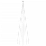 Christmas Tree on Flagpole Warm White 310 LEDs 300 cm - Side View