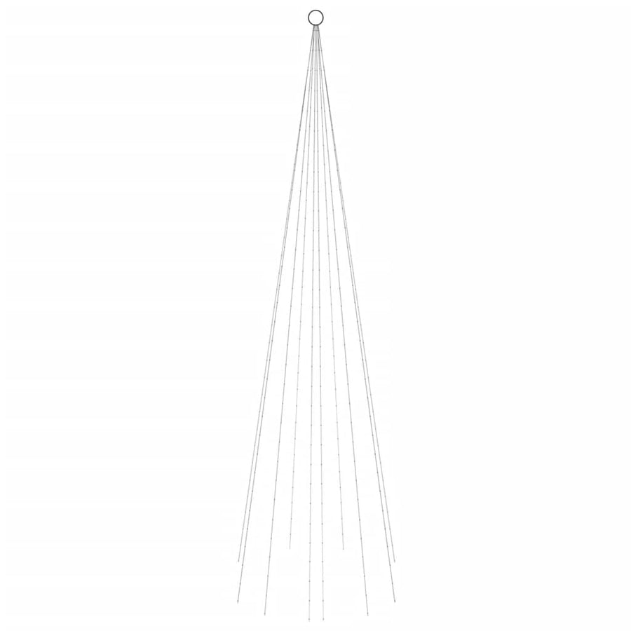Christmas Tree on Flagpole Warm White 310 LEDs 300 cm