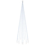 Christmas Tree on Flagpole Cold white 310 LEDs 300 cm