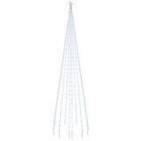 Christmas Tree on Flagpole Cold white 310 LEDs 300 cm - Front View