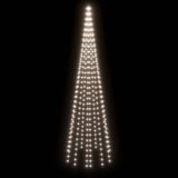 Christmas Tree on Flagpole Cold white 310 LEDs 300 cm - Top-Down View
