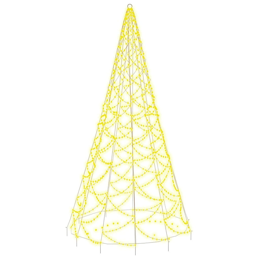 Christmas Tree on Flagpole Warm White 500 LEDs 300 cm