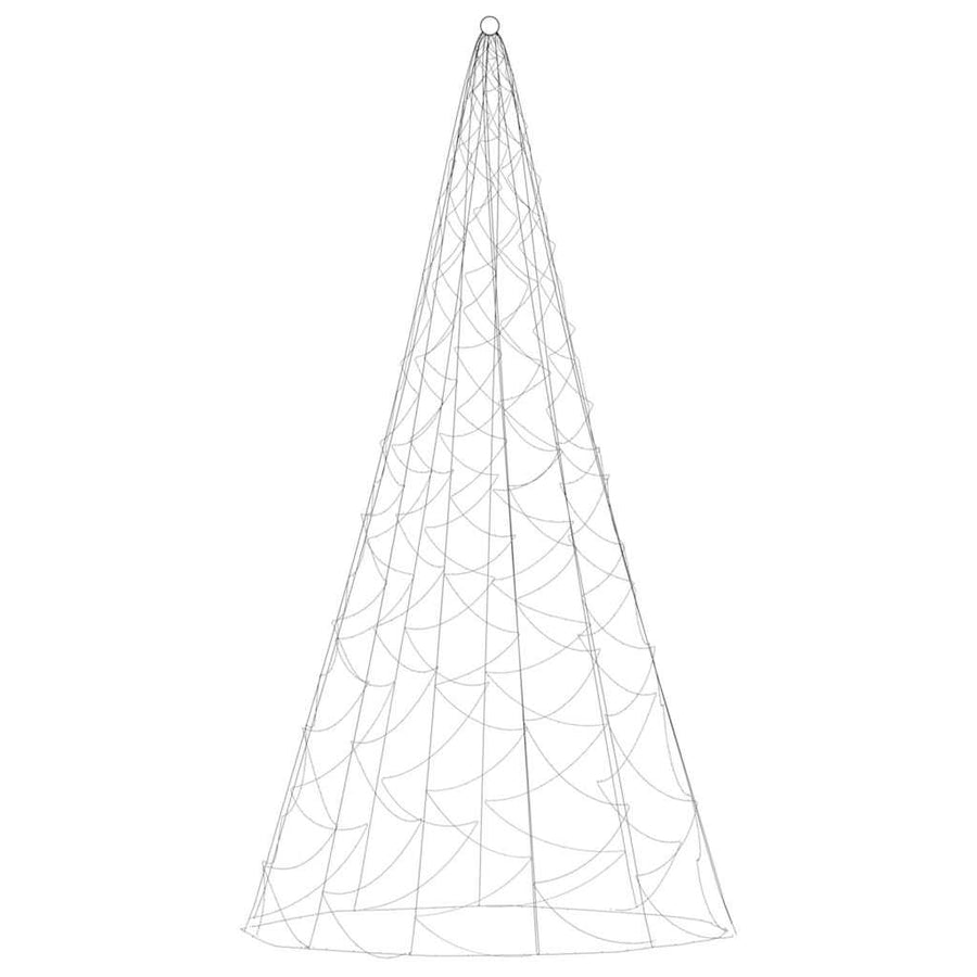 Christmas Tree on Flagpole Warm White 500 LEDs 300 cm