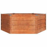 Garden Raised Bed Rusty 129x129x45 cm Corten Steel - Top-Down View