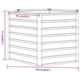 Garden Raised Bed Rusty 129x129x77 cm Corten Steel