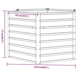Garden Raised Bed Rusty 129x129x77 cm Corten Steel - Close-Up Angle