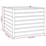 Garden Raised Bed Rusty 100x100x77 cm Corten Steel - Close-Up Angle