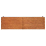 Garden Raised Bed Rusty 160x40x45 cm Corten Steel - Top-Down View