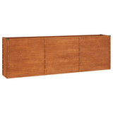 Garden Raised Bed Rusty 240x40x77 cm Corten Steel