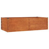 Garden Raised Bed Rusty 160x80x45 cm Corten Steel - Front View