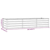 Garden Raised Bed Rusty 240x80x45 cm Corten Steel - Low Angle