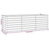 Garden Raised Bed Rusty 240x80x77 cm Corten Steel - Low Angle