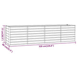 Garden Raised Bed Rusty 320x80x77 cm Corten Steel - Low Angle