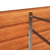 Garden Raised Bed Rusty 400x80x77 cm Corten Steel - Close-Up Angle