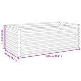 Garden Raised Bed 100x50x36 cm Corten Steel - Close-Up Angle