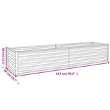 Garden Raised Bed 194x50x36 cm Corten Steel - Close-Up Angle