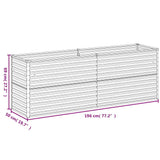 Garden Raised Bed 196x50x69 cm Corten Steel - Close-Up Angle