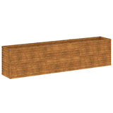 Garden Raised Bed 291x50x69 cm Corten Steel - Front View