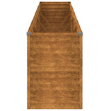 Garden Raised Bed 385x50x69 cm Corten Steel - 45-Degree Angle