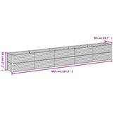 Garden Raised Bed 482x50x69 cm Corten Steel - Close-Up Angle