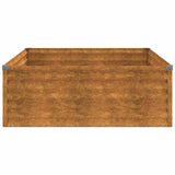 Garden Raised Bed 100x100x36 cm Corten Steel - Top-Down View