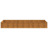 Garden Raised Bed 291x100x36 cm Corten Steel - Top-Down View