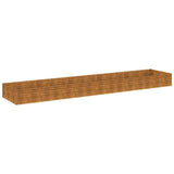 Garden Raised Bed 482x100x36 cm Corten Steel - Front View