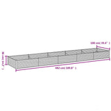 Garden Raised Bed 482x100x36 cm Corten Steel - Close-Up Angle