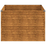 Garden Raised Bed 100x100x69 cm Corten Steel - Top-Down View