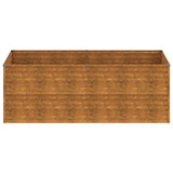 Garden Raised Bed 196x100x69 cm Corten Steel - Top-Down View