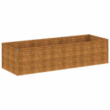 Garden Raised Bed 290x100x69 cm Corten Steel - Front View