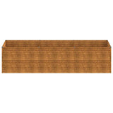Garden Raised Bed 290x100x69 cm Corten Steel - Top-Down View