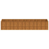 Garden Raised Bed 386x100x69 cm Corten Steel - Top-Down View