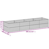 Garden Raised Bed 386x100x69 cm Corten Steel