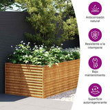 Garden Raised Bed 479x100x69 cm Corten Steel - Top-Down View
