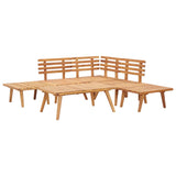 6 Piece Garden Lounge Set Solid Wood Acacia - Top-Down View