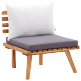4 Piece Garden Lounge Set with Cushions Solid Wood Acacia - Side View