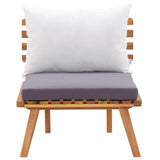 4 Piece Garden Lounge Set with Cushions Solid Wood Acacia - Extra Image