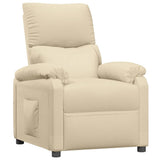 Recliner Chair Cream Fabric