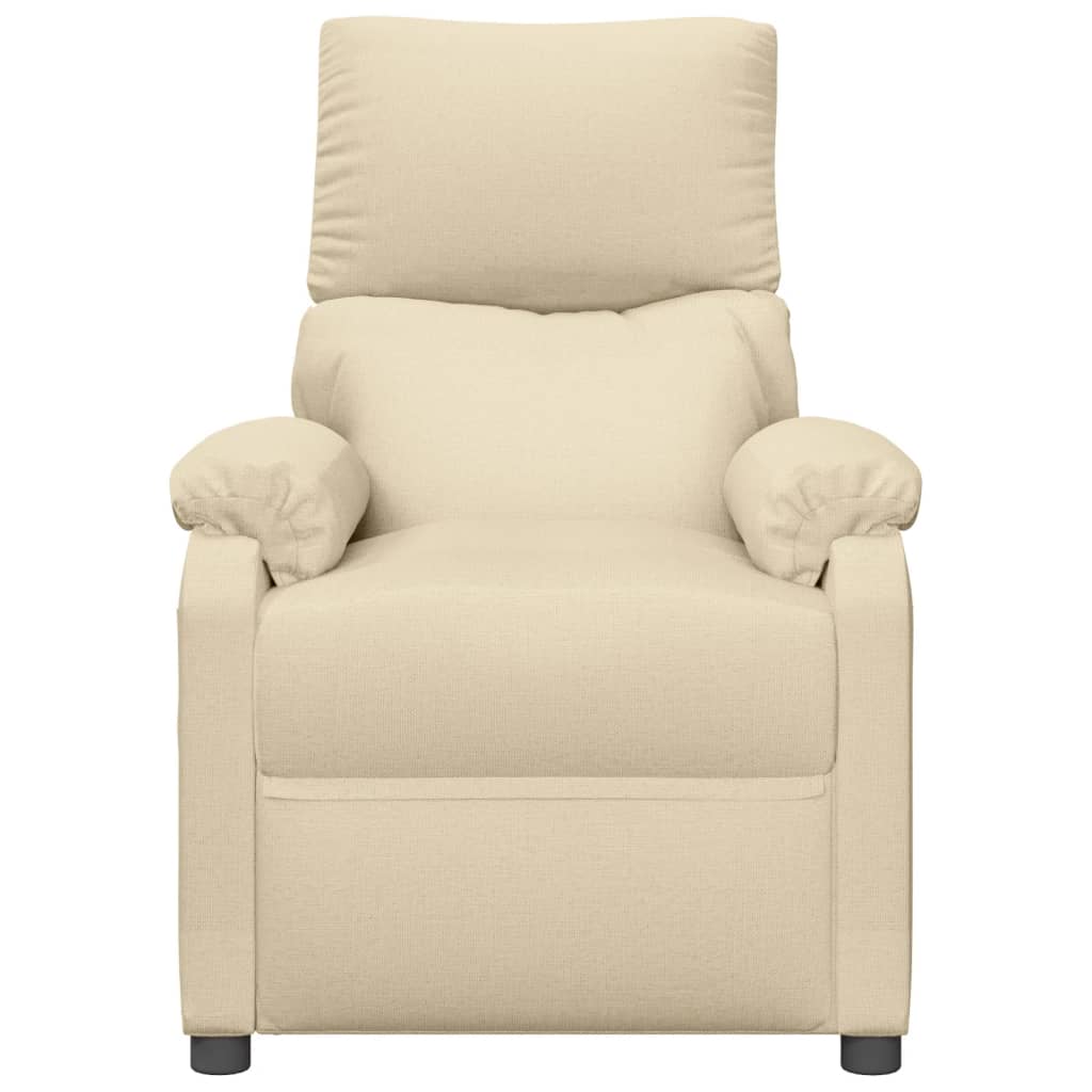 Recliner Chair Cream Fabric