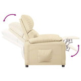 Recliner Chair Cream Fabric