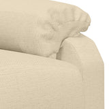 Recliner Chair Cream Fabric - Close-Up Angle