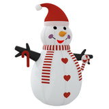 Inflatable Snowman with LEDs 300 cm - Side View