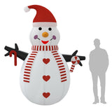 Inflatable Snowman with LEDs 300 cm - Extra Image