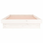 LED Bed Frame without Mattress White 90x190 cm Solid Wood