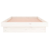 LED Bed Frame without Mattress White 90x190 cm Solid Wood - Close-Up Angle