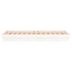 LED Bed Frame without Mattress White 90x190 cm Solid Wood