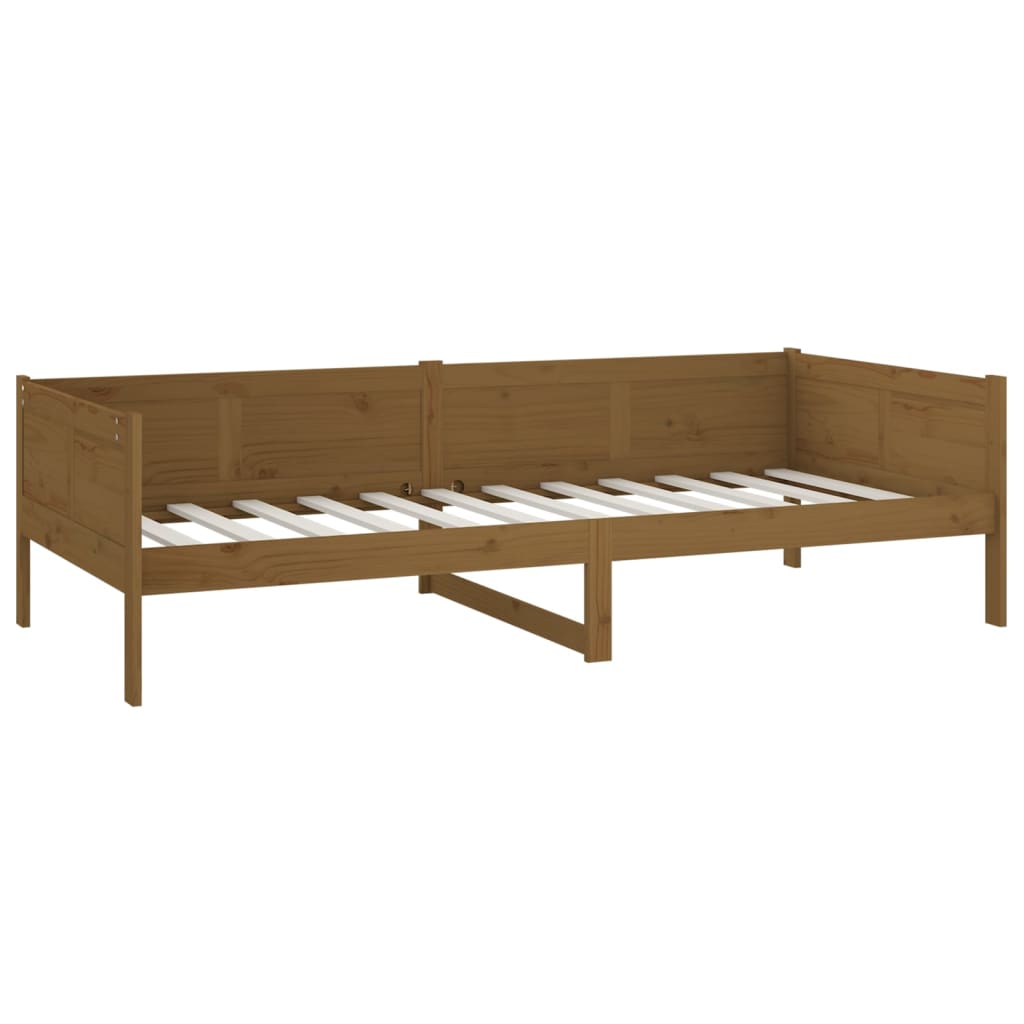 Day Bed without Mattress Honey Brown Solid Wood Pine 90x190 cm