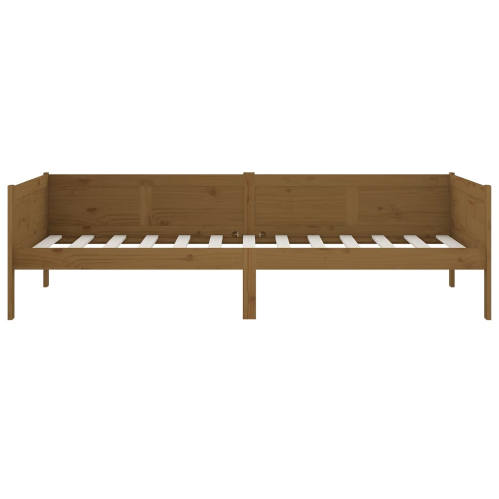 Day Bed without Mattress Honey Brown Solid Wood Pine 90x190 cm